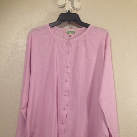 Eileen fisher linen tunic blouse EUC L - Picture 2 of 6